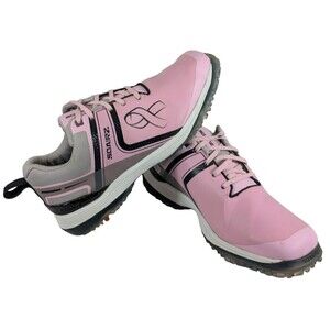 SQAIRZ Mens Golf Shoes Size 12 Pink Black Breast Cancer Awareness Soft Spikes